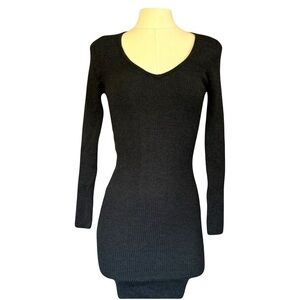 FOREVER 21 womens black body con sweater dress